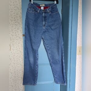 👖 LL Bean 12 High waist Jeans flannel lined Cabin Core Winter Gorp Granola
